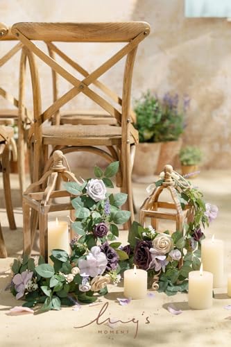 Silky Flower Store Lavender Purple Artificial Flower Garland, 6 Pack 2ft Faux Lilac Wedding Aisle Decor, 12ft 183cm 2 2 Product: Ling's Moment 6Pack 2ft Artificial Flowers Garland Lavender Purple Lantern Flower Centerpieces Lilac Wedding Aisle Decor Chair Flowers Arch Floral for Signs DIY Table Wall Window Cake Decoration