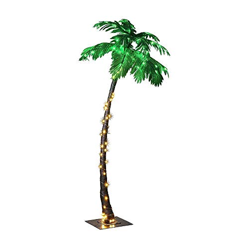 Product: Lightshare 7 Feet Palm Tree 96LED Lights Artificial Fake Tree Decoration for Tiki Bar Outside Patio Porch Pool Christmas Nativity