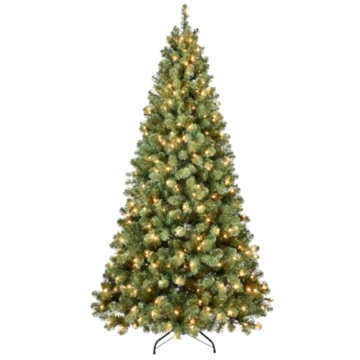 Product: 8FT Prelit Christmas Tree - Premium Artificial Xmas Tree with 500 Lights & 1460 Branch Tips for Holiday Home Decoration