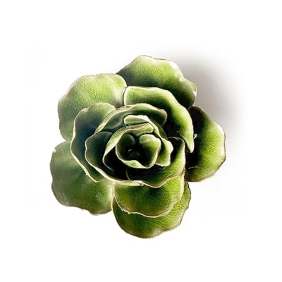 Product: CHIVE ‘Coral’ Artificial Plant — Beautiful, Decorative Ceramic Flower — Unique Tablescape Piece — Small Set of 3 (Green Lotus, Teal Lotus, Green Ranunculus)
