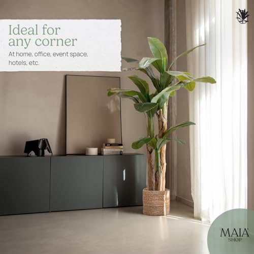Product: Maia Shop 6ft Artificial Banana Tree Plant for House, Apartment or Office – Realistic Fake Indoor Plants for Living Room, Kitchen, Bedroom, Entryway or Bathroom – Faux Greenery for Home Décor