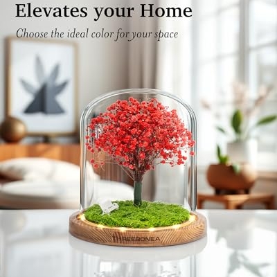 Product: Tree of Life. Handmade Preserved Flower. Eternal Flower. Immortalized Ecuadorian Flower (Red)