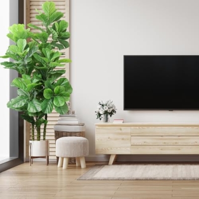 Product: ROOMTEC 6ft Artificial Fiddle Leaf Fig Tree in Pot Faux Fiddle Leaf Fig Tree Large Artificial Tree for Indoor Outdoor House Living Room Office Modern Decoration