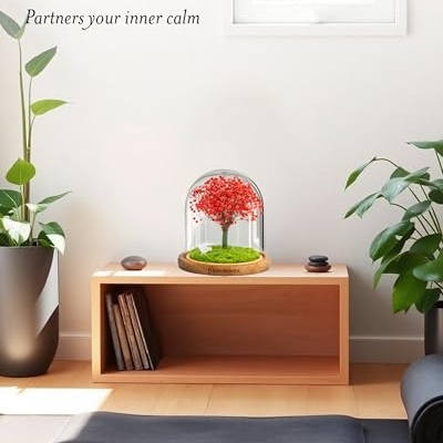 Product: Tree of Life. Handmade Preserved Flower. Eternal Flower. Immortalized Ecuadorian Flower (Red)