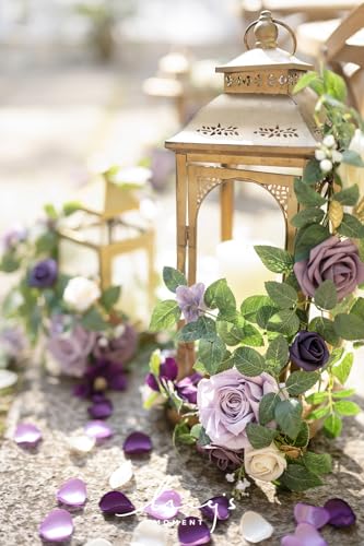 Silky Flower Store Artificial Flower Garland Lilac Lantern, Light Purple Wedding Aisle Decor, Faux Floral Centerpiece, 1.8ft x 6, 10.8ft 2 2 Product: Ling's Moment 6Pack 1.8ft Artificial Flowers Garland Lilac Lantern Flower Centerpieces Light Purple Wedding Aisle Decor Chair Arch Floral for Reception Pew Signs DIY Table Wall Window Decoration