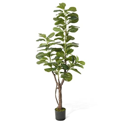Product: CAPHAUS 6/7 Feet Artificial Fiddle Leaf Fig Tree in Pot - Perfect Faux Plant for Home, Office & Housewarming Gifts