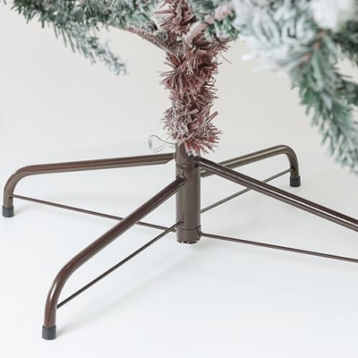 Silky Flower Store HOMCOM 6ft Nordic Pine Artificial Christmas Tree, 795 Snow Flocked Tips, Hinged Metal Stand, 53in x 71in 17 17 Product: HOMCOM 6ft Nordic Pine Artificial Christmas Tree with 795 Snow Flocked Tips, Foldable Metal Stand, Easy Assembly, Hinged Xmas Tree for Home Office Holiday