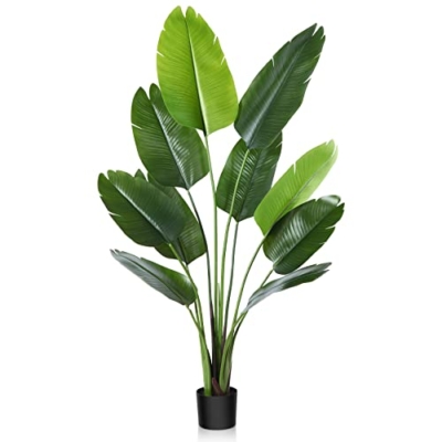 Product: CROSOFMI Artificial Bird of Paradise Plant 5 Feet Fake Tropical Palm Tree with 10 Leaves,Perfect Faux Plants in Pot for Indoor House Home Office Garden Modern Decoration Housewarming Gift,1Pack