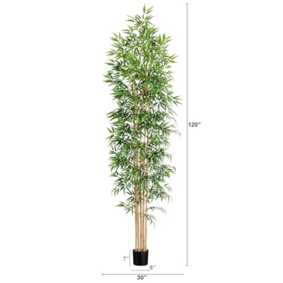 Product: Nearly Natural 10ft. Artificial Bamboo Tree with Real Bamboo Trunks