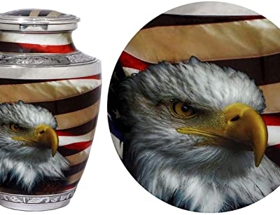 Silky Flower Store American Flag Patriotic Cremation Urn for Human Ashes, Veteran Memorial Urn, Adult Male, Police Dog K9, Army Firefighter, 20.5cm 13 13 Product: Bold & Divine American Flag Patriotic and Veteran Cremation Urns for Human Ashes Adult Male | Funeral Decorative Urn for Men, Police Dog K9, Army Firefighter