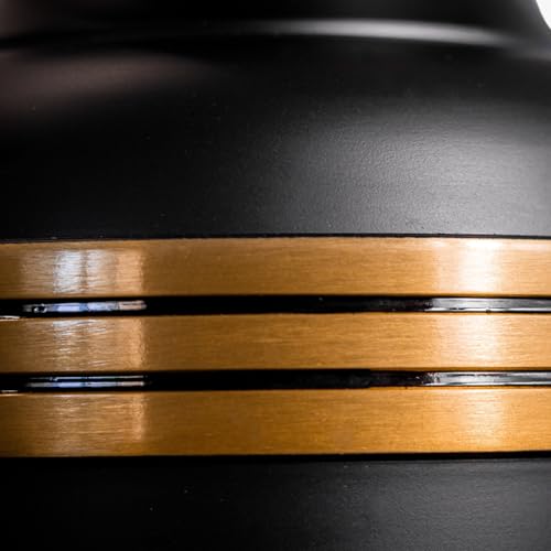 Product: Mortuary Solutions Urns for Human Ashes Adult Male and Female - Decorative Burial Urn, Funeral Cremation Urns for Women and Men - Large Black and Gold Urn