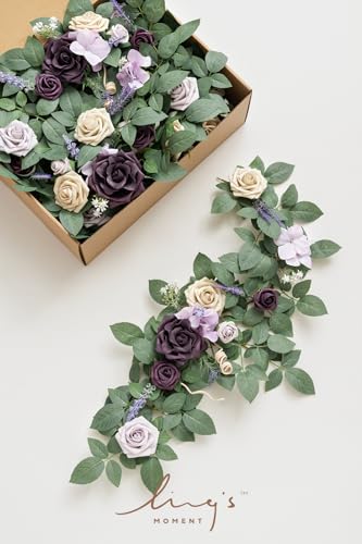 Silky Flower Store Lavender Purple Artificial Flower Garland, 6 Pack 2ft Faux Lilac Wedding Aisle Decor, 12ft 183cm 5 5 Product: Ling's Moment 6Pack 2ft Artificial Flowers Garland Lavender Purple Lantern Flower Centerpieces Lilac Wedding Aisle Decor Chair Flowers Arch Floral for Signs DIY Table Wall Window Cake Decoration