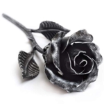 Product: MakuliSmit 100% Hand Forged Iron Rose Sculpture - Gift of Everlasting Love - Wrought Steel Flower