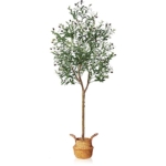 Product: Artificial Olive Tree 6FT – Tall Faux Tree with Realistic Silk Leaves, Handmade Seagrass Basket, Low-Maintenance Large Fake Plants for Modern Office, Floor & Home Decor, Living Room, Indoor Plants