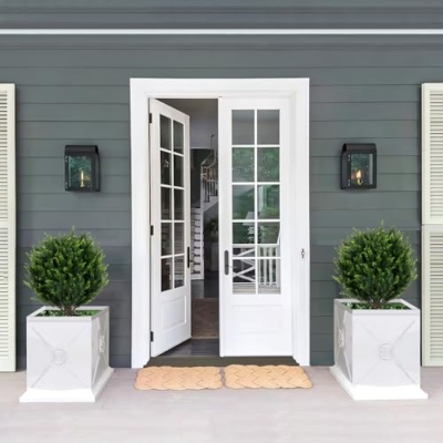 Product: Keepinno 21''T Artificial Cedar Topiary Ball Tree 2 Pack, Outdoors Artificial Shrubs Fake Plants Uv Rated Potted Plants for Outdoor, Indoor, Front Door, Office Decor.