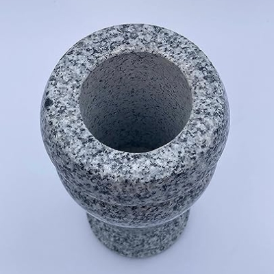 Product: Turned Granite Vase Polished 4" x 8" Gray
