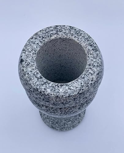 Product: Turned Granite Vase Polished 4" x 8" Gray