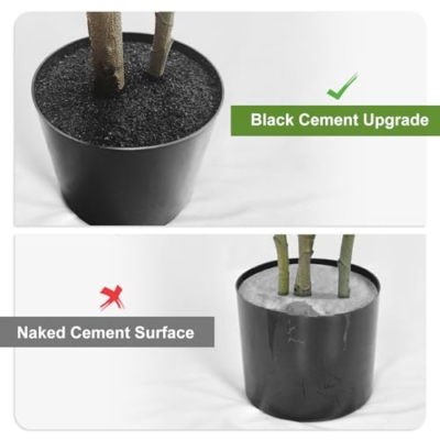 Product: ZEEOZE Dracaena Plant Artificial Tree 5Ft Tall Fake Tropical Floor Plants Potted (Real Touch) Artificial Silk Tree Leaf Faux Trees Black Tall Planter for Home Office Living Room Indoor Outdoor Decor