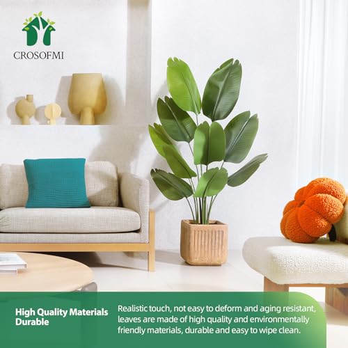 Product: CROSOFMI Artificial Bird of Paradise Plant 5 Feet Fake Tropical Palm Tree with 10 Leaves,Perfect Faux Plants in Pot for Indoor House Home Office Garden Modern Decoration Housewarming Gift,1Pack