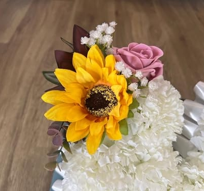 Silky Flower Store Artificial Baby Breath Flowers, Pink Yellow Grave Tribute Decorations, Outdoor Funeral Memorial Silk Arrangement, 32.5cm 6 6 Product: EWGFDEMN Artificial Baby Breath Flowers - Pink & Yellow Grave Tribute Decorations for Outdoor Lawn & Funeral