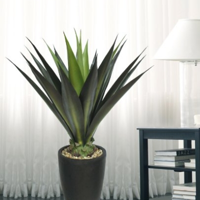 Silky Flower Store Vintage Faux Real Touch Agave Fiberstone Planter, Indoor Outdoor Decorative Pot, 44 Tall 6 6 Product: Vintage Home Artificial Faux Fake Vintage Real Touch Plastic 44" Tall Agave in Fiberstone Planter Perfect for Indoor/Outdoor