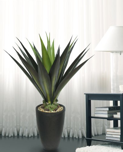 Silky Flower Store Vintage Faux Real Touch Agave Fiberstone Planter, Indoor Outdoor Decorative Pot, 44 Tall 2 2 Product: Vintage Home Artificial Faux Fake Vintage Real Touch Plastic 44" Tall Agave in Fiberstone Planter Perfect for Indoor/Outdoor