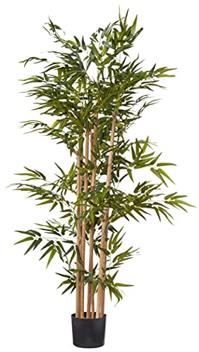 Product: Nearly Natural 64in Bamboo Tree, Fake Bamboo Plants with 7 Natural Trunks, 5.3ft Tall Faux Plants for Indoor Home Decor with 1040 Realistic Fake Leaves
