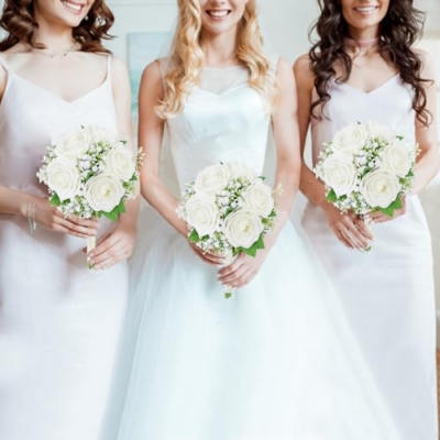 Silky Flower Store Artificial Bridesmaid Bouquets, Ivory White Rose Babys Breath Silk Bouquet, Set of 6, 7 Inch 11 11 Product: SEMONONIA Artificial Bridesmaid Bouquets Set of 6-7 Inch Bridesmaid Bouquets Ivory White Rose Babys Breath Pre-Made Silk Flower Bouquet for Wedding Bridal Shower Centerpiece Ceremony and Anniversary
