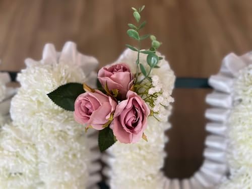 Silky Flower Store Pink Artificial Baby Breath Flowers for Grave Decorations, Funeral Tributes, Silk Gypsophila Spray 32.5cm 2 2 Product: EWGFDEMN Pink Artificial Baby Breath Flowers - Elegant Grave Decorations for Outdoor Lawn & Funeral Tributes