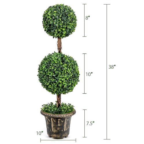 Product: 3ft 2 Pack Artificial Boxwood Topiary Tree, Fake Greenery Plants Ball Tree for Indoor or Outdoor