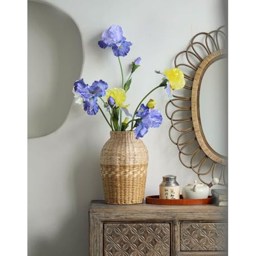 Silky Flower Store Artificial Iris Flowers, Real Touch Silk Faux Florals, Long Stem Decorative Bouquet, 77cm 4 4 Product: KFIMSDHJ Flores 3pcs Artificial Iris Flowers Real Touch Long Stems Iris Flower Fake Silk Artificial German Iris Faux Flower for Living Room Dining Table Porch Decoration Office Restaurant