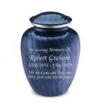 Product: Geturns Embrace Adult Personalized Cremation Urns for Human Ashes I Large Pearl Cobalt Blue Funeral Urn for Men and Women I 200 lbs