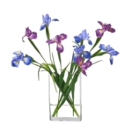 Product: Vibrant Periwinkle & Purple Iris Stems - Real Touch DIY Artificial Flowers for Home Decor & Office Ambiance