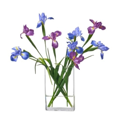 Product: Vibrant Periwinkle & Purple Iris Stems - Real Touch DIY Artificial Flowers for Home Decor & Office Ambiance