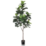 Product: LYERSE Artificial Fiddle Leaf Fig Tree - 6.5ft Faux Ficus Lyrata Plant with 108 Fiddle Leaves Fake Fig Silk Tree in Pot Artificial Tree for Indoor Outdoor Home Office Perfect Housewarming