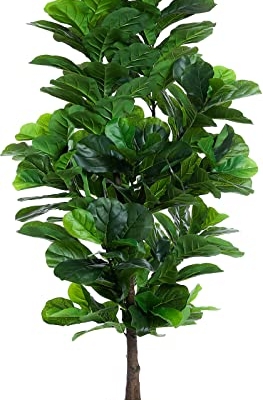 Product: FLOWORLD Fiddle Leaf Fig Tree 6ft Tall Artificial Tree in Plastic Pot Fake Ficus Lyrata Plants with 184 Decorative Fiddle Leaves Faux Fig Trees for Home Office Living Room Decor Indoor Outdoor
