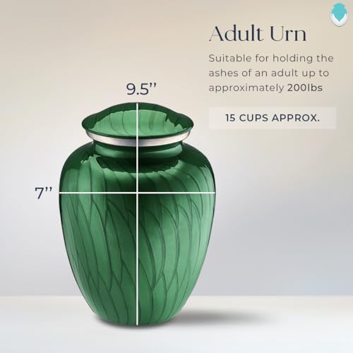 Silky Flower Store Personalized Dragonfly Cremation Urn for Human Ashes, Pearl Green Memorial Urn, Adult 200 cu in, 200 lbs 2 2 Product: Geturns Embrace Adult Personalized Dragonfly Cremation Urns for Human Ashes I Large Pearl Green Funeral Urn for Men and Women I 200 lbs