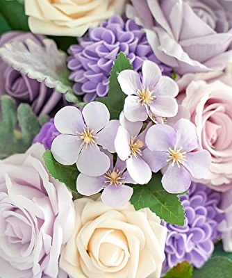 Silky Flower Store Purple Wedding Arch Flowers Kit, 3 Pack, White Draping Fabric, Dusty Lilac Floral Garlands, 26Ft 13 13 Product: Ponatia Purple Wedding Arch Flowers Kit - 3 Pack with 26Ft White Draping Fabric & Dusty Lilac Floral Garlands for Stunning Ceremony & Reception Decor