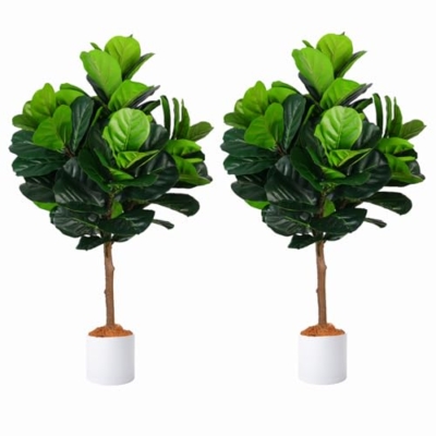 Product: Artificial Plants Indoor-Fiddle Leaf Fig Tree Artificial Tree - 3ft Tall Faux Ficus Plant, Potted Fake Plant for Indoor and Outdoor Home Garden Decor
