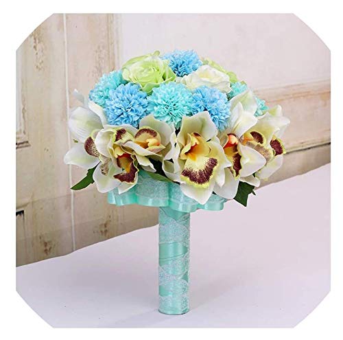 GQYPHFRY Handmade Romantic Wedding Bouquet, Bridal Bouquet Artificial 3Pc Set Silk Wedding Bouquet Artificial Hydrangea Iris Rose Wedding Flowers, Bridal Holding Bouquets - Artificial Flower Arrangements Product: GQYPHFRY Handmade Romantic Wedding Bouquet, Bridal Bouquet Artificial 3Pc Set Silk Wedding Bouquet Artificial Hydrangea Iris Rose Wedding Flowers, Bridal Holding Bouquets