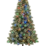 Product: Honeywell 6.5 ft Pre-Lit Christmas Tree, Frances Cashmere Artificial Christmas Tree with 250 Color Changing LED Lights, Xmas Tree with 811 PVC/Cashmere Tips, Tree Top Connector, UL Certified