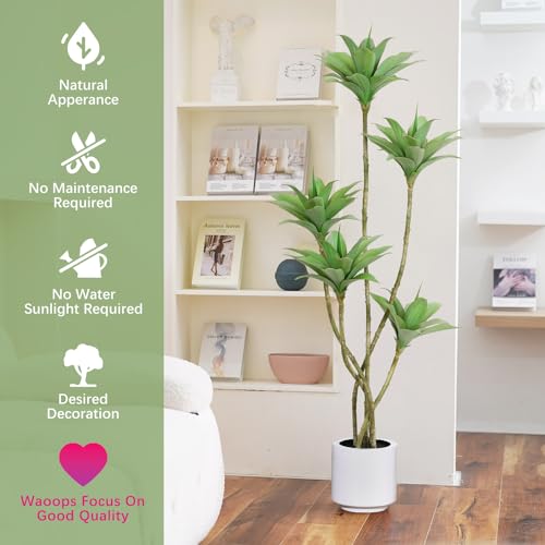 Silky Flower Store Artificial Tree Water Lilies 5 Heads Potted Faux Floor Plant, Indoor Outdoor Home Decor, 5.1 Ft 1 1 Product: Waoops Artificial Trees 5.1 Ft Water Lilies with 5 Heads Potted Faux Floor Plants for Living Room Decor Fake Silk Plants for Home Decor Indoor Office Garden Outdoor Tree