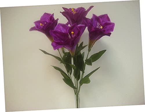 Purple Deluxe Amaryllis Bush Artificial Silk Flower 25" Bouquet 7-785pu Realistic Craft Art Decor Plant for Indoor Outdoor Decoration - Artificial Flower Arrangements Product: Purple Deluxe Amaryllis Bush Artificial Silk Flower 25" Bouquet 7-785pu Realistic Craft Art Decor Plant for Indoor Outdoor Decoration