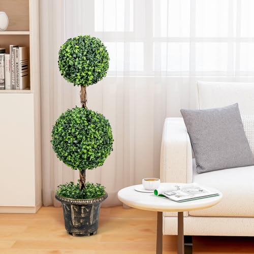 Product: 3ft 2 Pack Artificial Boxwood Topiary Tree, Fake Greenery Plants Ball Tree for Indoor or Outdoor