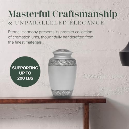 Product: Eternal Harmony Cremation Urns for Human Ashes - Large Adult Size for Men & Women | Decorative Funeral Urns with Handcrafted Designs | Honor and Remember Your Loved Ones | Holds Up to 210 Cubic Inches