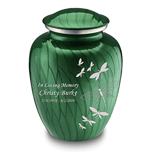 Geturns Embrace Adult Personalized Dragonfly Cremation Urns for Human Ashes I Large Pearl Green Funeral Urn for Men and Women I 200 lbs - Artificial Flower Arrangements Product: Geturns Embrace Adult Personalized Dragonfly Cremation Urns for Human Ashes I Large Pearl Green Funeral Urn for Men and Women I 200 lbs