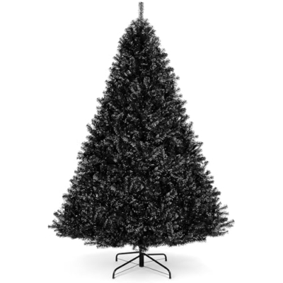 Product: Best Choice Products 6ft Artificial Full Black Christmas Tree Seasonal Holiday Decoration for Home, Office, Party Decoration w/ 947 PVC Branch Tips, Metal Hinges, Foldable Base