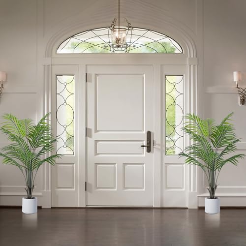 Silky Flower Store Artificial Areca Palm Tree, Faux Silk Tropical Potted Plant, 4FT White Pot, Real Bark Design, 12 Trunks 4FT 3 3 Product: Artificial Areca Palm Tree 4FT Fake Potted Plant Faux Silk Tropical Areca Palm with 12 Trunks & Real Bark Design, Large Aritificial Plant in White Pot for Home Living Room House Warmming Floor Decor