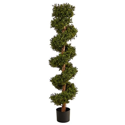 Product: Nearly Natural 5ft. Boxwood Spiral Topiary Artificial Tree (Indoor/Outdoor)