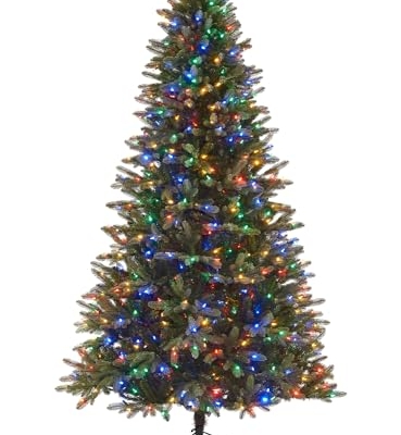 Product: Honeywell 7.5 ft Pre-Lit Artificial Christmas Tree, Regal Fir Xmas Tree with 700 Color Changing LED, 2569 PE/PVC Tips, Tree Top Connector, Entire Tree UL Certified